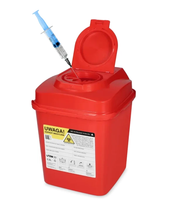 Pojemniki na odpady medyczne UTILO - czerwone