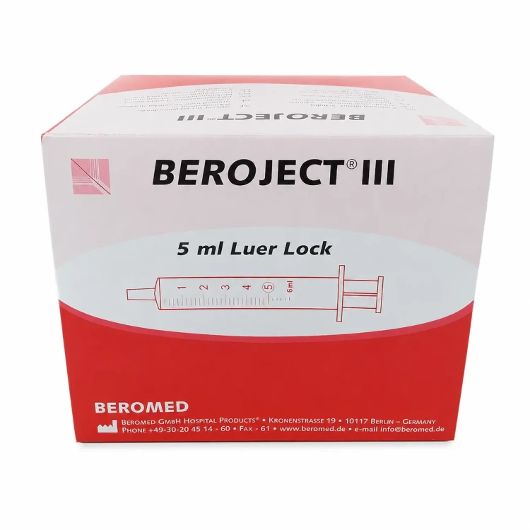 Strzykawki trzyczęściowe (luer-lock) BEROJECT III 5ml
