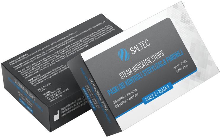 Test kontroli sterylizacji parą wodną 2x200szt=400szt Klasa IV