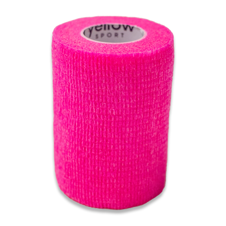 Bandaż Kohezyjny yellowBAND różowy – Bezlateksowy, Samoprzylepny, szerokość 7,5 cm