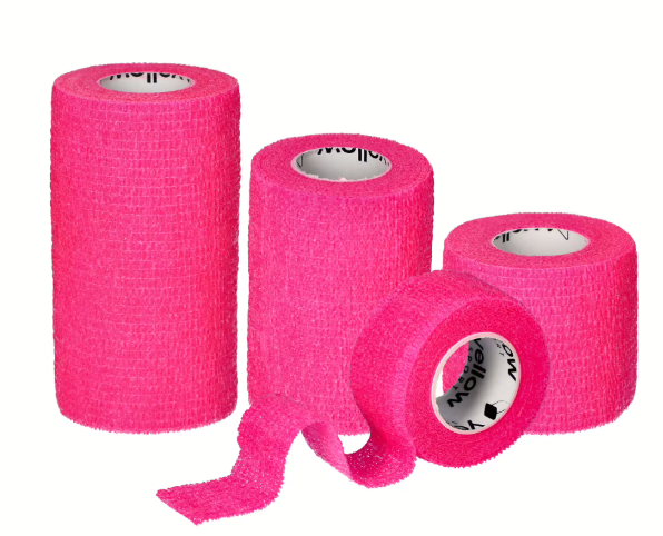 Bandaż Kohezyjny yellowBAND różowy – Bezlateksowy, Samoprzylepny, różne rozmiary