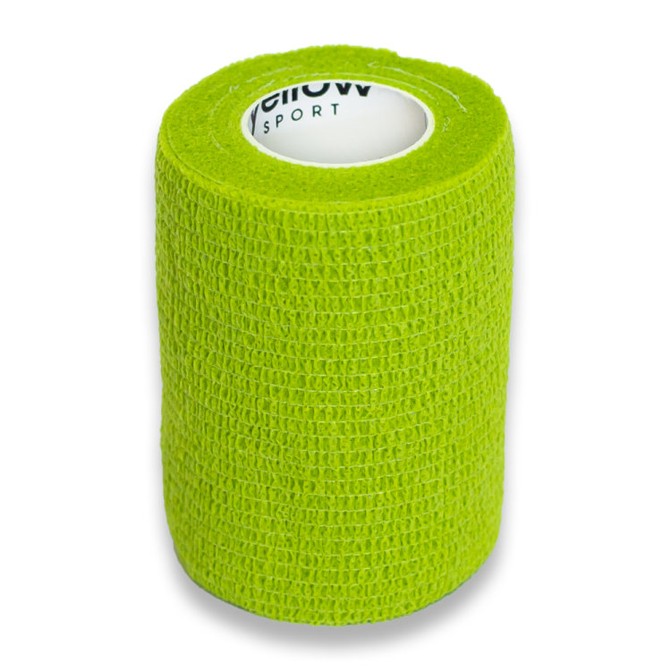 Bandaż Kohezyjny yellowBAND zielony – Bezlateksowy, Samoprzylepny, szerokość 7,5 cm