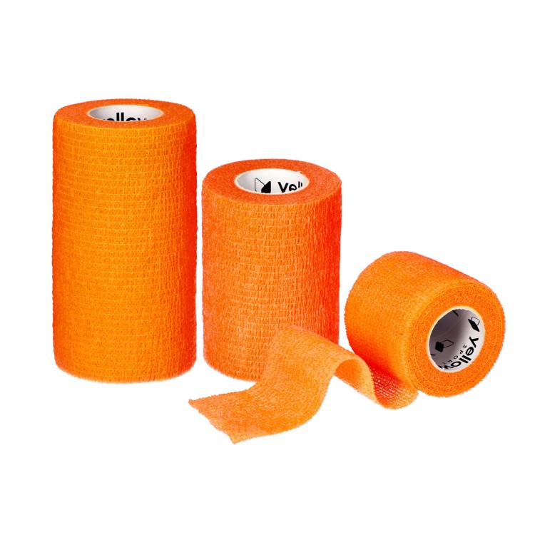 Bandaż Kohezyjny yellowBAND pomarańczowy – Bezlateksowy, Samoprzylepny, różne rozmiary