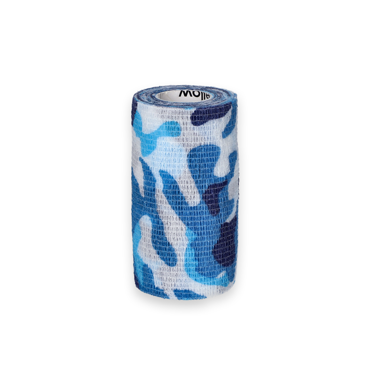 Bandaż Kohezyjny yellowBAND niebieskie moro – Bezlateksowy, Samoprzylepny, szerokość 10 cm