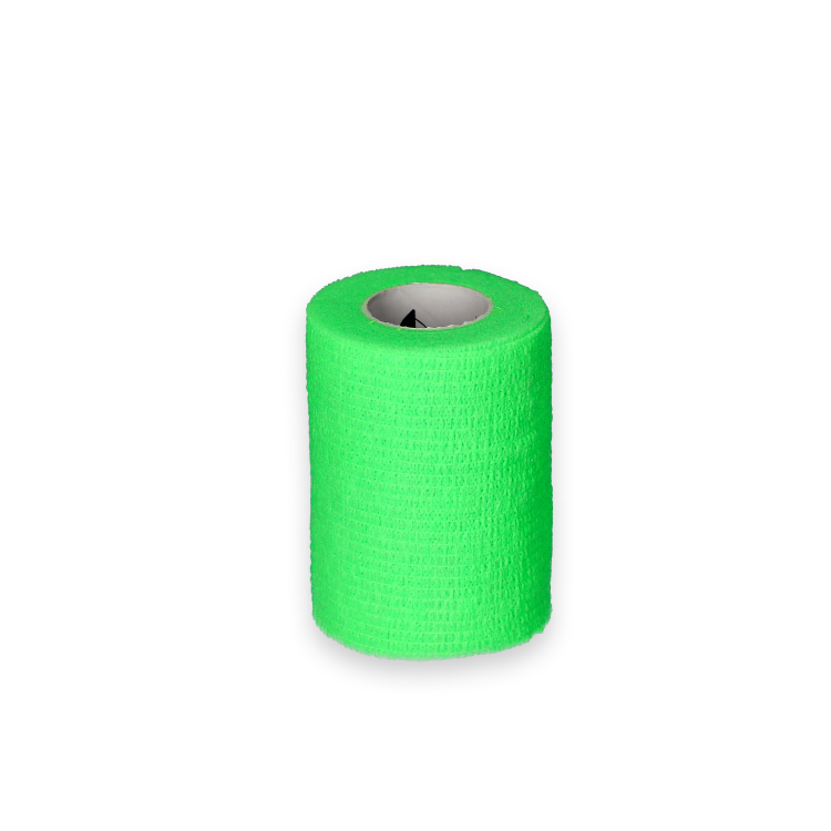 Bandaż Kohezyjny yellowBAND intensywny zielony – Bezlateksowy, Samoprzylepny, szerokość 7,5 cm