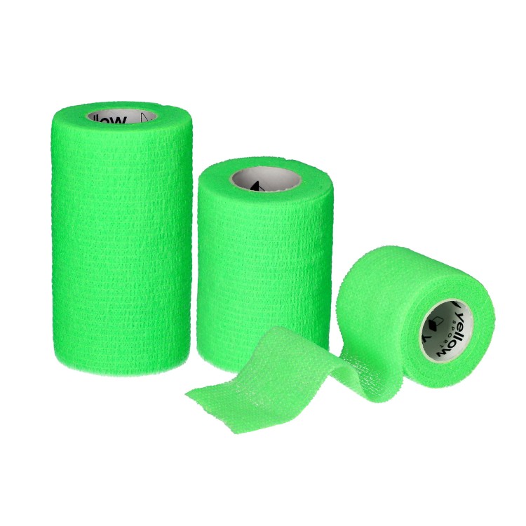 Bandaż Kohezyjny yellowBAND intensywny zielony – Bezlateksowy, Samoprzylepny, różne rozmiary