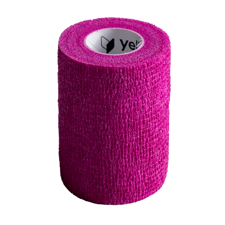 Bandaż Kohezyjny yellowBAND fioletowy – Bezlateksowy, Samoprzylepny, szerokość 7,5 cm