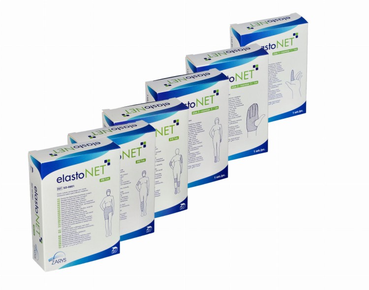 Elastyczna siatka opatrunkowa elastoNET – niejałowa, oddychająca, wygodna, różne rozmiary