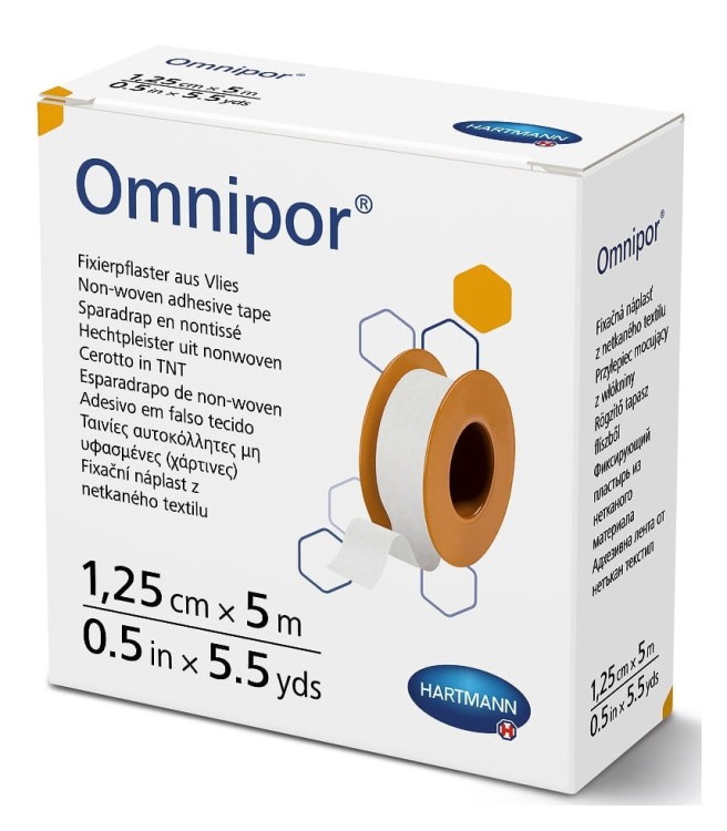 Przylepiec włókninowy Omnipor – hipoalergiczny, biały, na rolce rozmiar 1,25 cm x 5 m