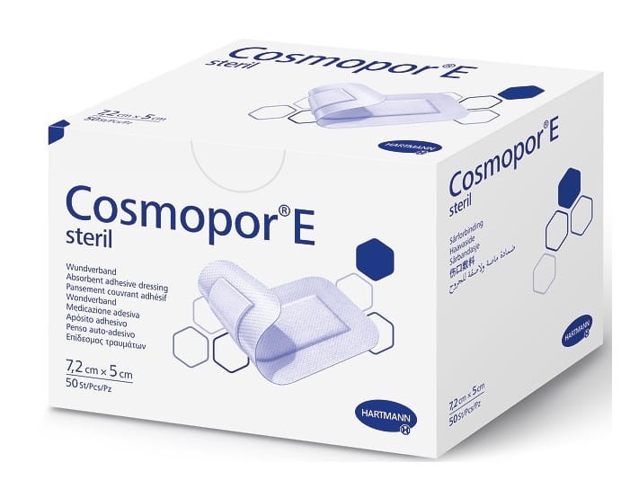 Opatrunki z wkładem chłonnym Cosmopor E – sterylne, 25 szt.