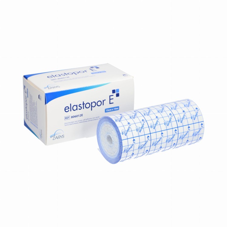 Przylepiec włókninowy elastopor E– hipoalergiczny, samoprzylepny, na rolce, rozmiar 15 cm x 10 m