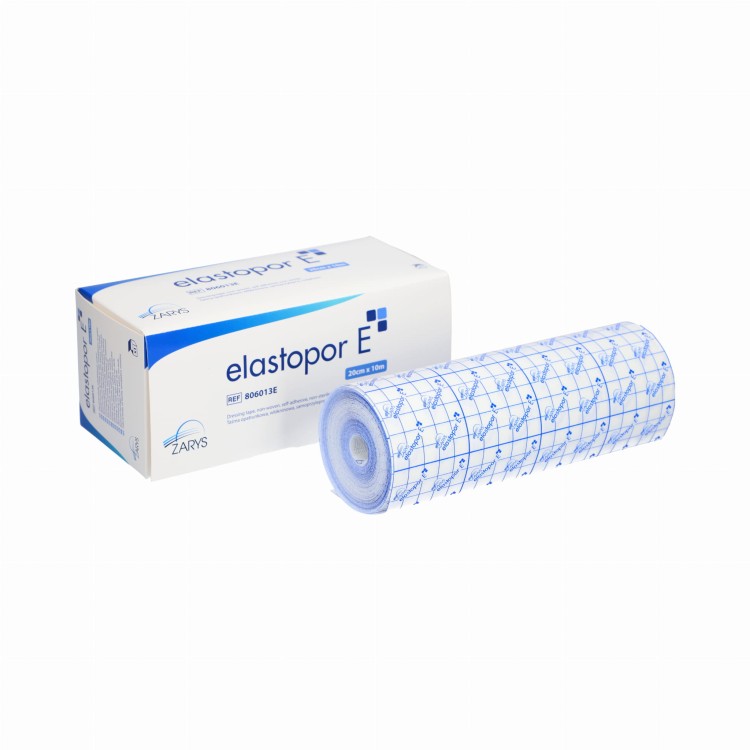 Przylepiec włókninowy elastopor E– hipoalergiczny, samoprzylepny, na rolce, rozmiar 20 cm x 10 m