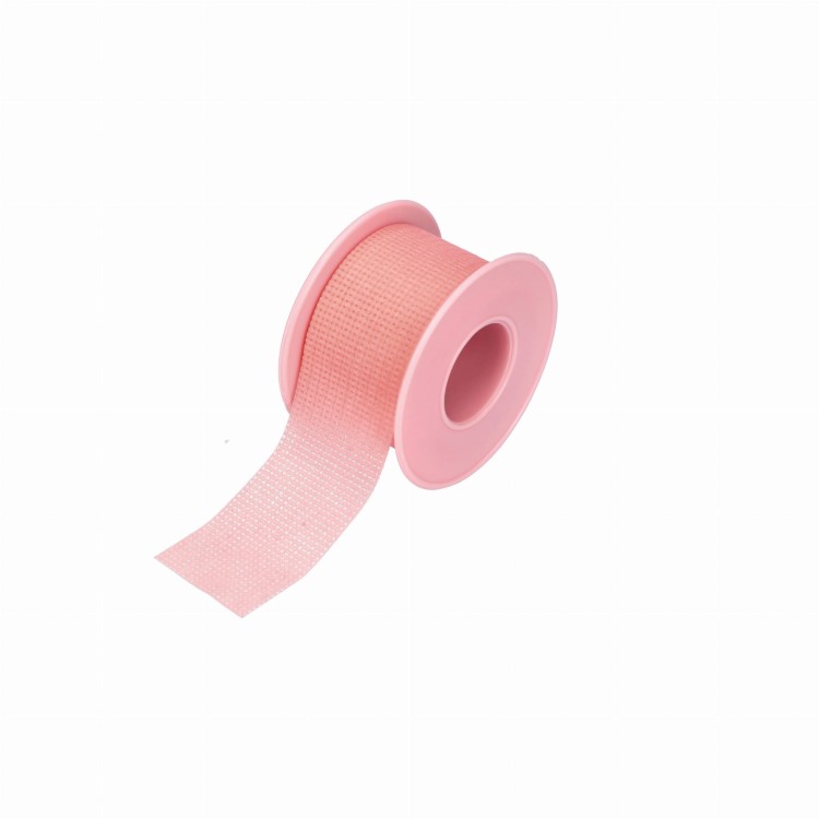 Przylepiec mocujący z włókniny VitaHealth POREplast – z perforacją, różowy, 2,5 cm × 5 m