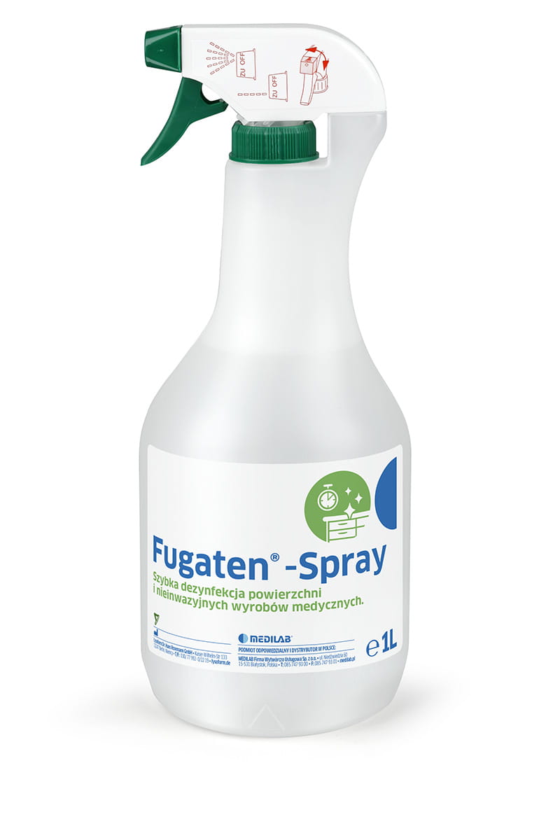 Fugaten-Spray – alkoholowy spray do szybkiej dezynfekcji powierzchni 1L + spryskiwacz
