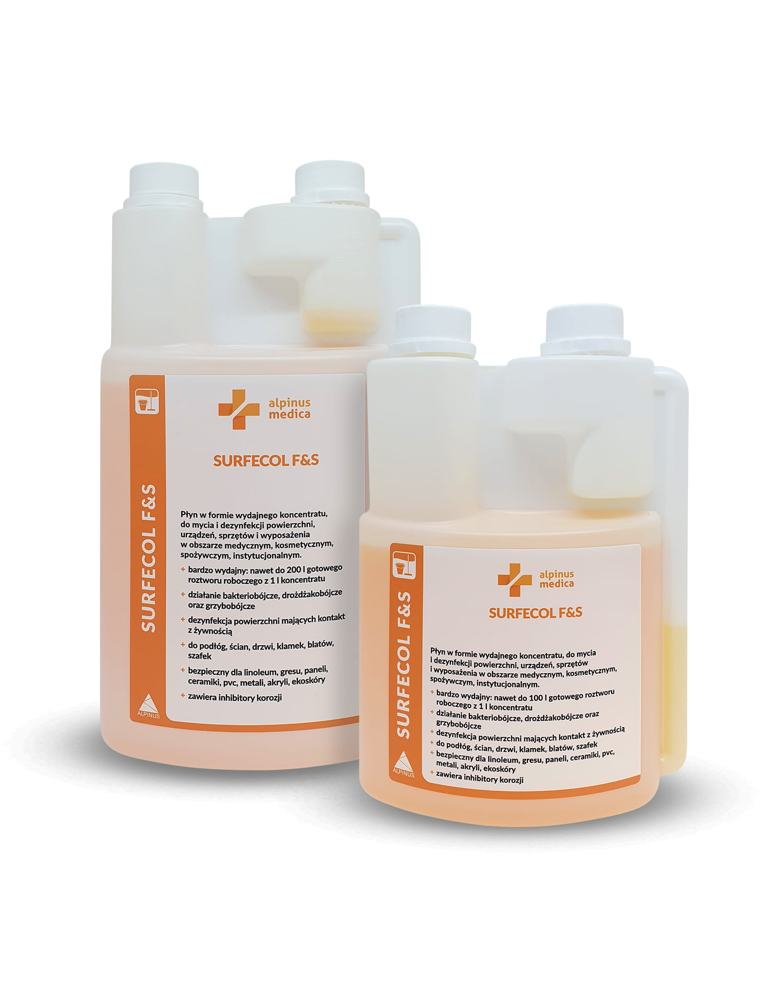 Surfecol F&S – płyn do mycia i dezynfekcji powierzchni, różne pojemności