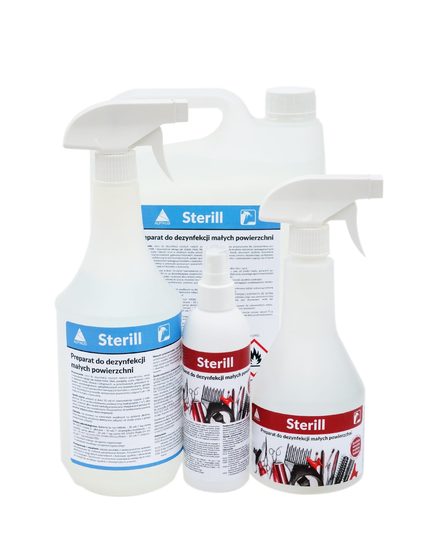 Sterill – płyn do szybkiej dezynfekcji sprzętu i małych powierzchni, różne pojemności