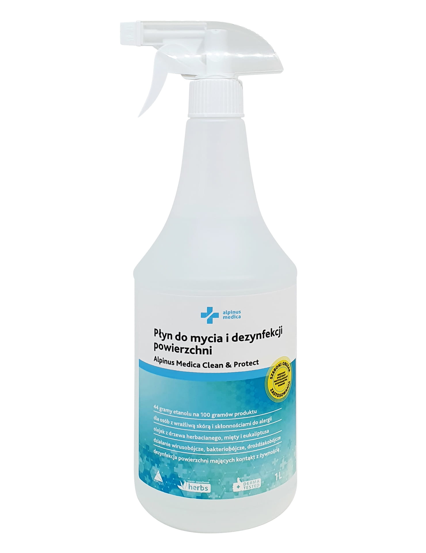 Clean & Protect – płyn do mycia i dezynfekcji powierzchni, także kontaktujących się z żywnością 1L + spryskiwacz