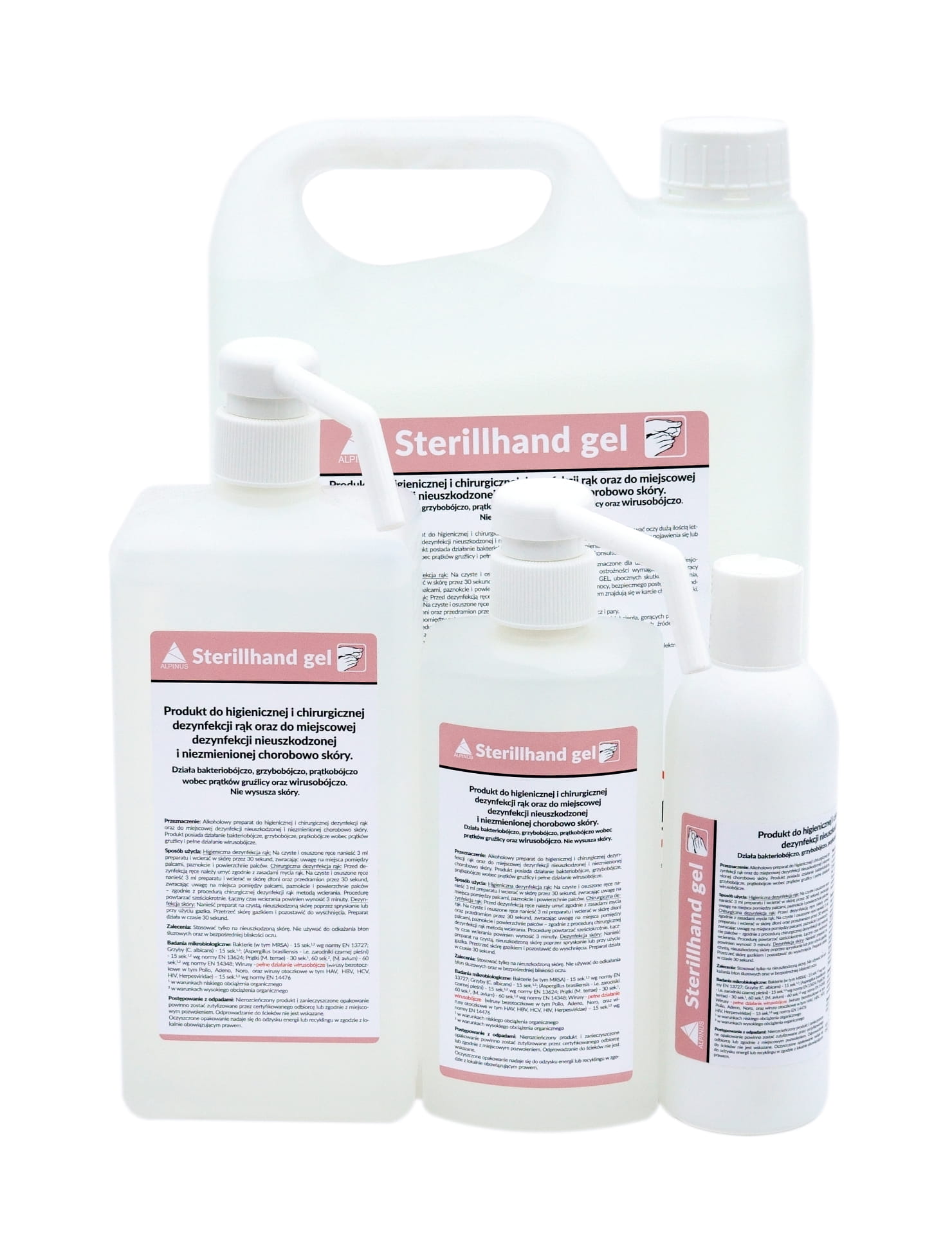 Sterillhand GEL – żel do higienicznej i chirurgicznej dezynfekcji rąk, różne pojemności