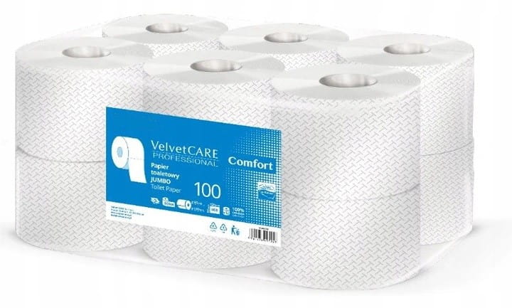 Papier toaletowy Jumbo 100 VELVET Comfort / 4163101 – 12 rolek