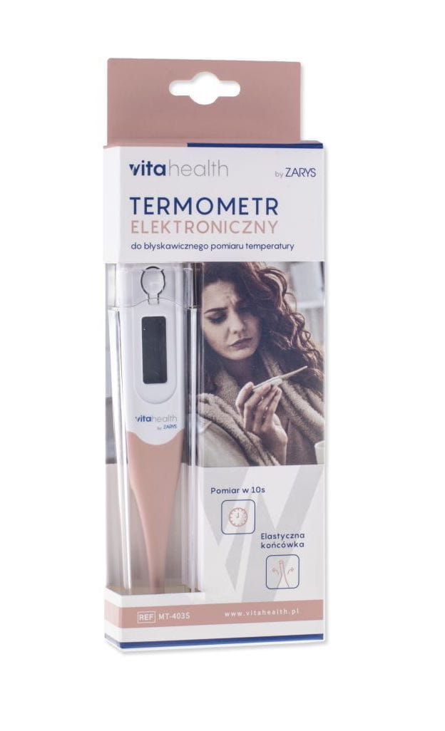 VitaHealth - Termometr elektroniczny z elastyczną końcówką, wodoodporny