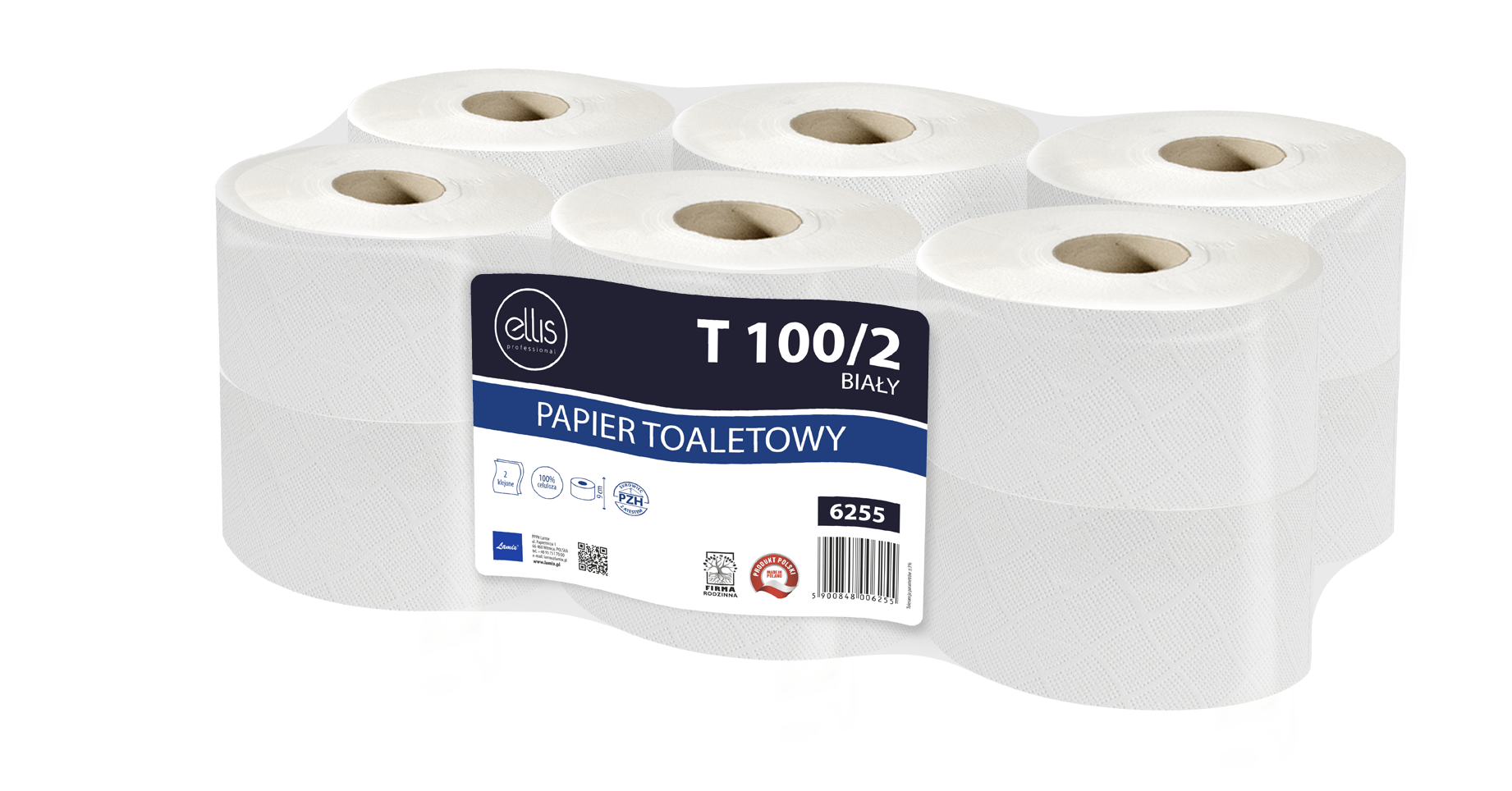 Papier toaletowy Jumbo ellis professional 100mb – 12 rolek