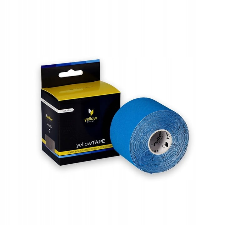 Taśma do Kinesiotapingu yellowTAPE Niebieska – 5 cm x 5 m, Bezlateksowa, Wodoodporna
