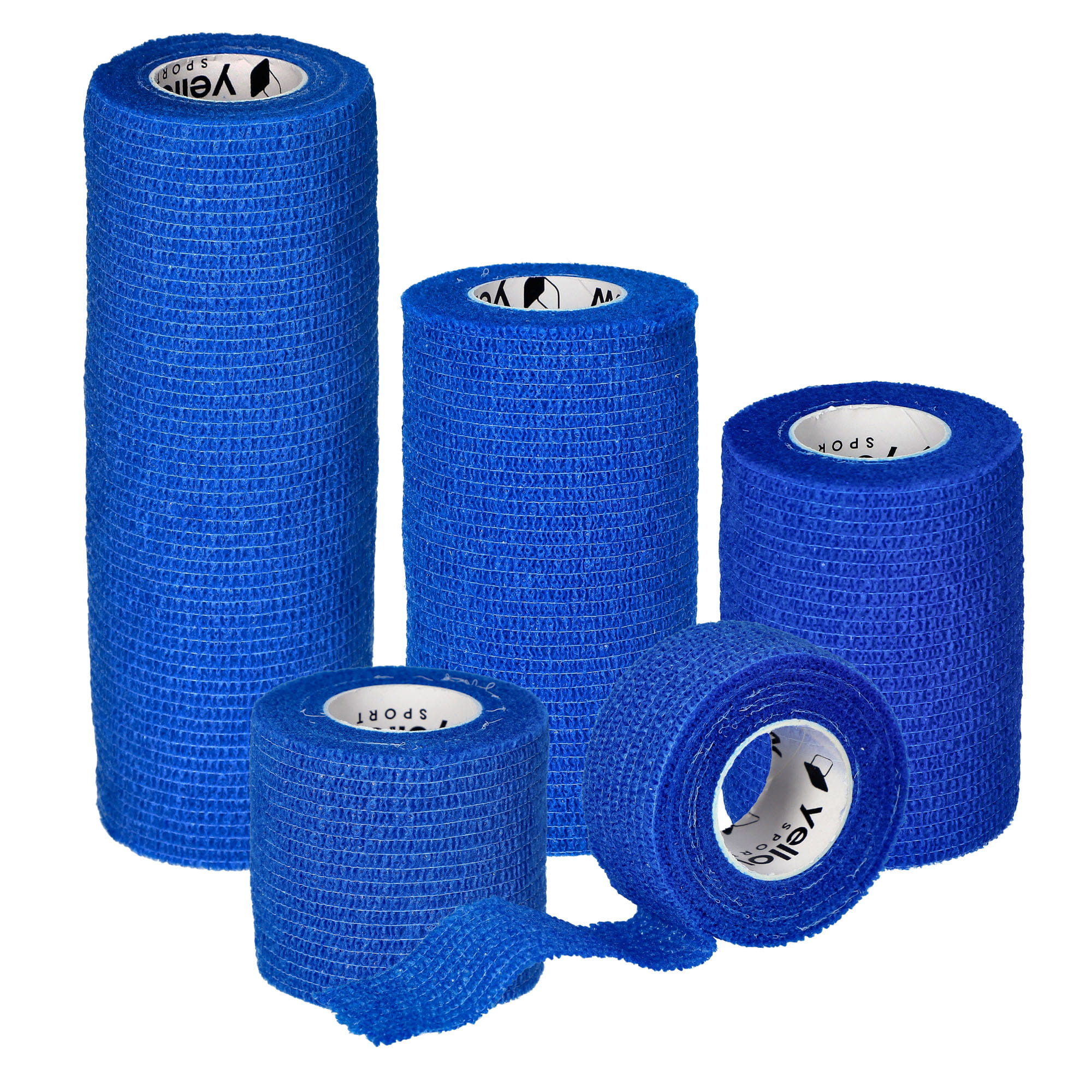 Bandaż Kohezyjny yellowBAND niebieski – Bezlateksowy, Samoprzylepny, różne rozmiary