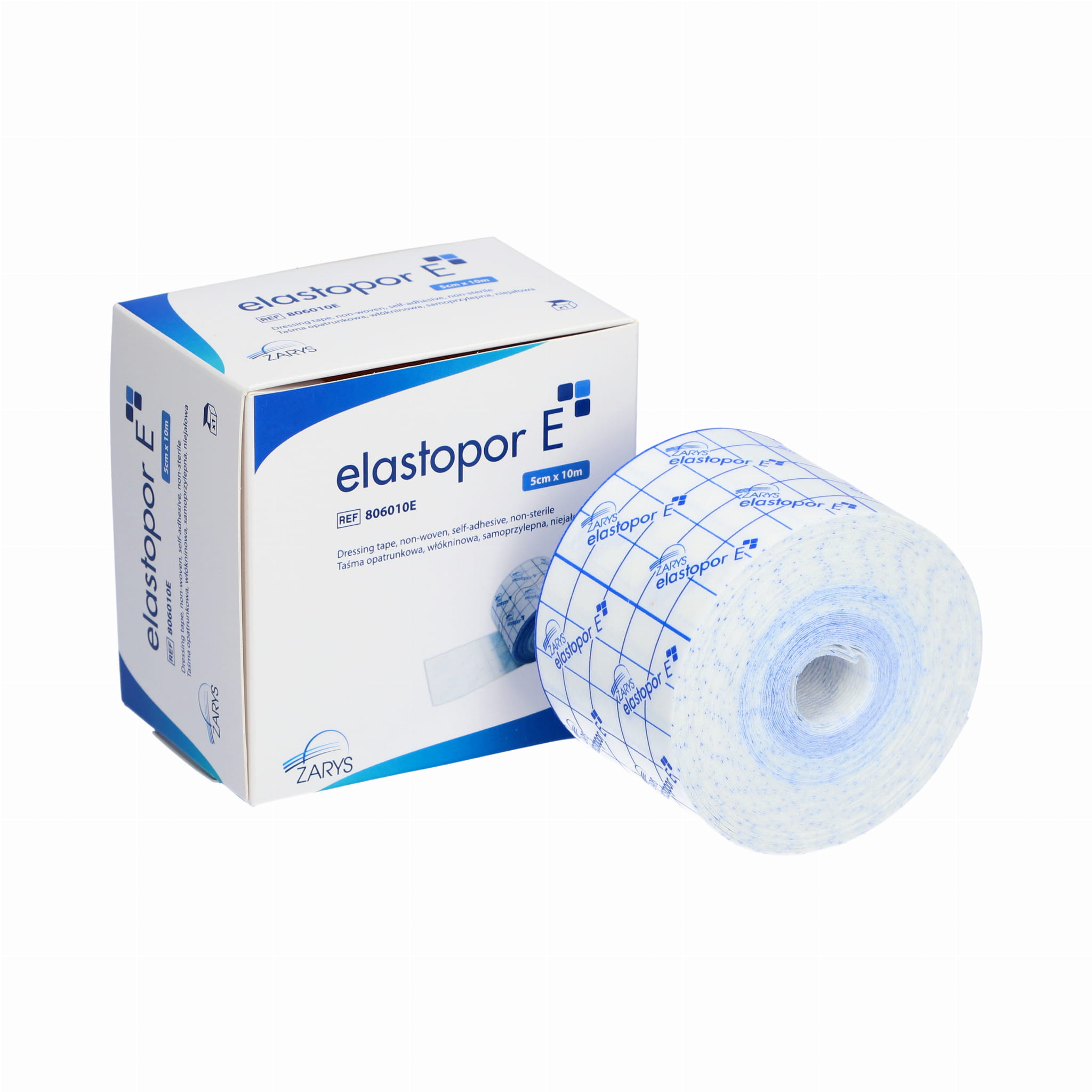 Przylepiec włókninowy elastopor E– hipoalergiczny, samoprzylepny, na rolce, rozmiar 5 cm x 10 m