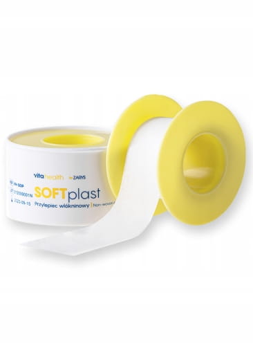 Przylepiec włókninowy VitaHealth SOFTplast – hipoalergiczny, 2,5 cm × 5 m